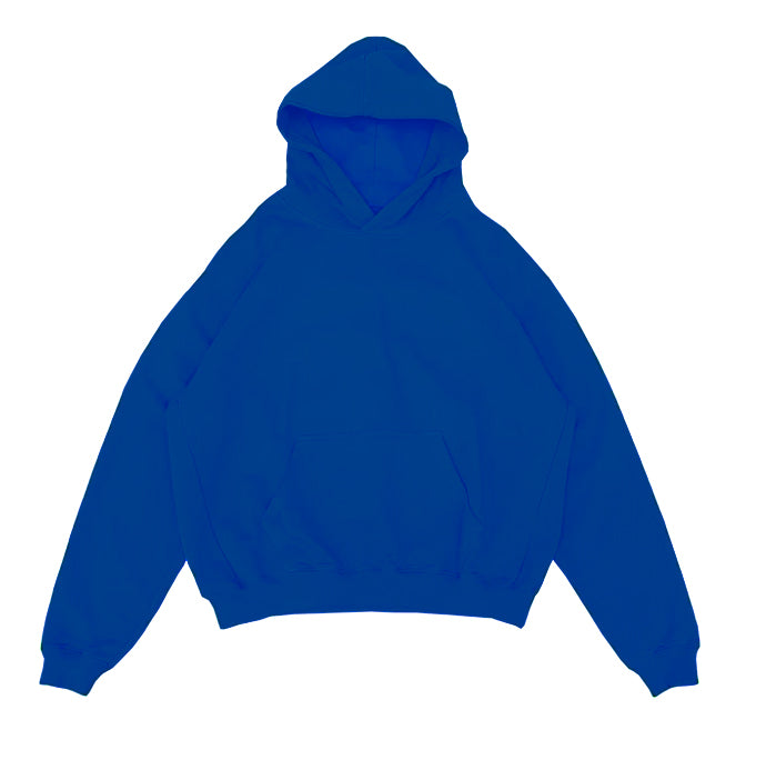 bright blue zip up hoodie