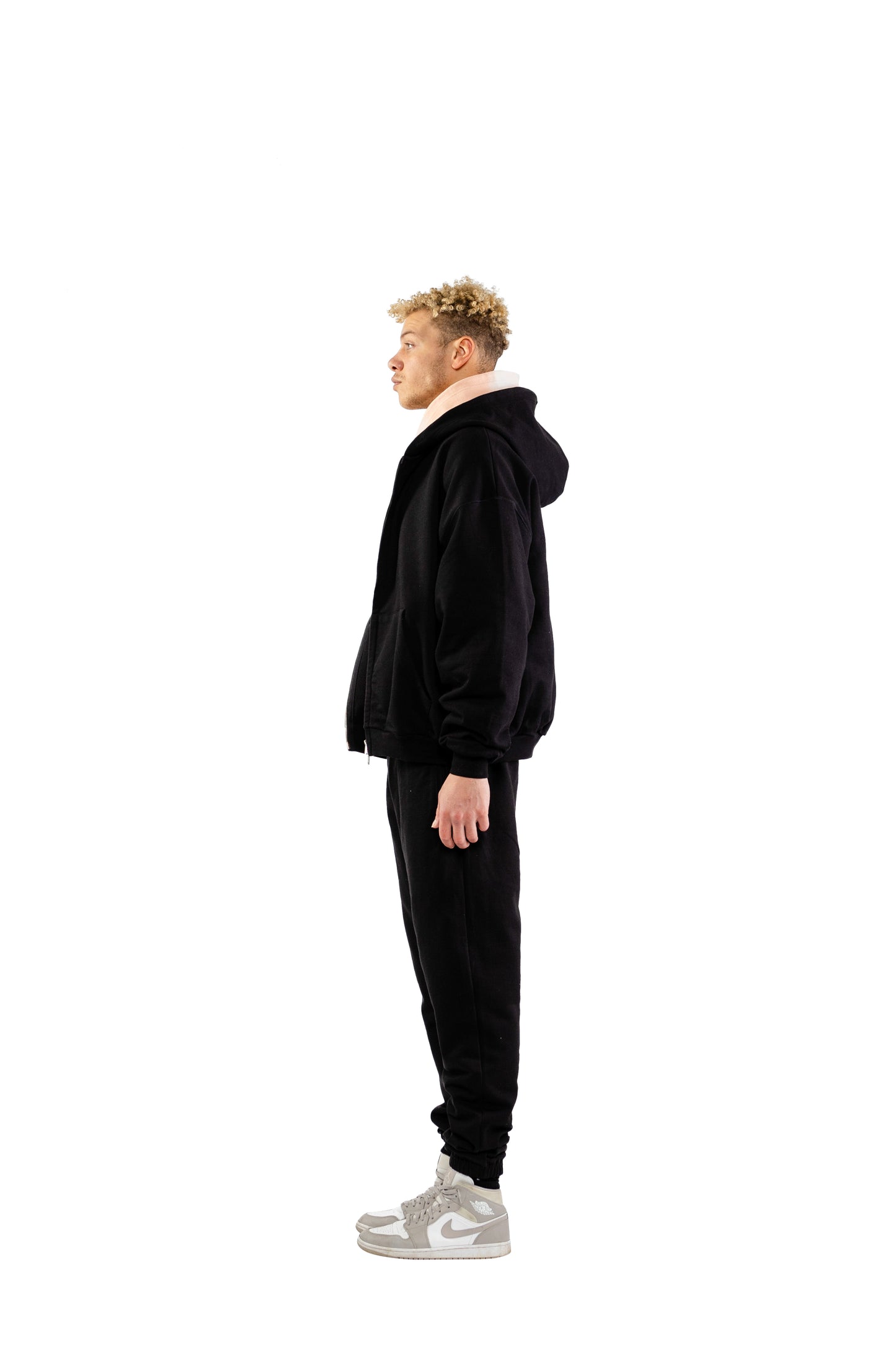 RUE PORTER - ZIP-UP HOODIE BLACK