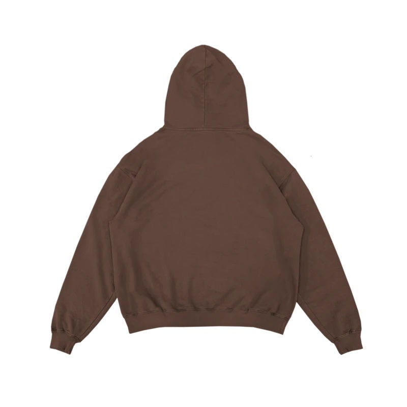 RUE PORTER - SWEAT À CAPUCHE MARRON VINTAGE