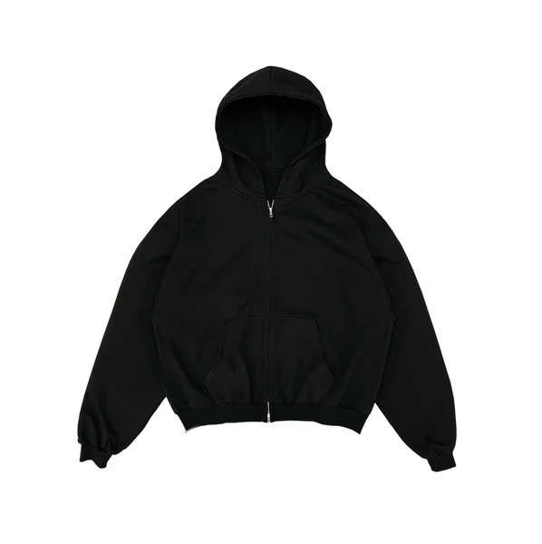 Black hoodie with zipper on side online